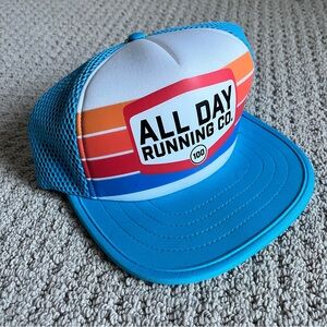 All Day Running Co. Blue Trucker Hat